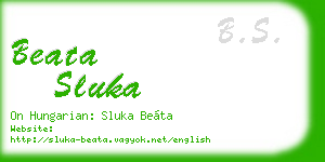 beata sluka business card